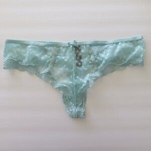 (#126) Smart & Sexy Women's Stretch Teal Lace Thong Panties Size L/7